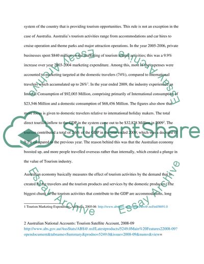 Tourism Industry in Australia