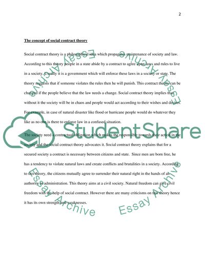 Social Contract Theory