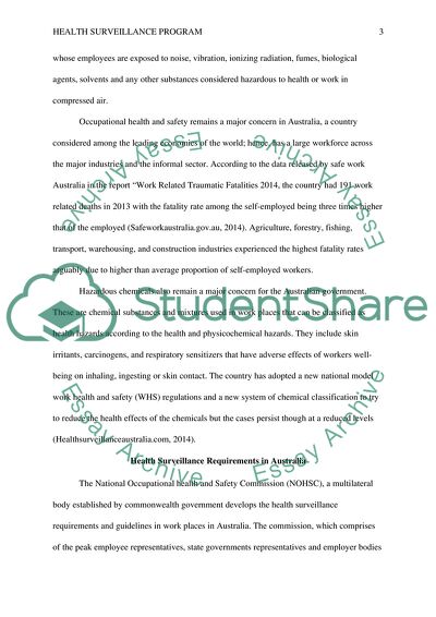 Health Surveillance Program