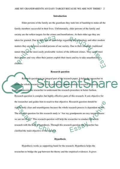 Are My Grandparents an Easy Target Because We Are Not There