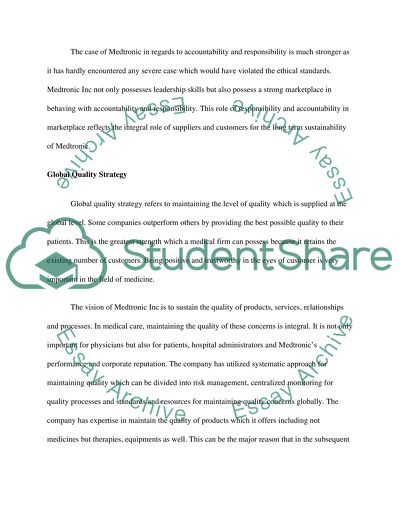 Financial analysis of Medtronic Inc