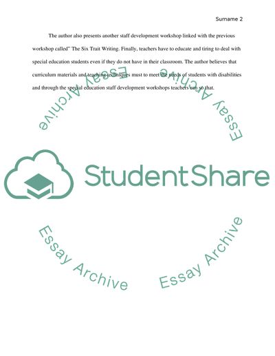 The Importance of Staff Development: Three Imperative Workshops For Teachers