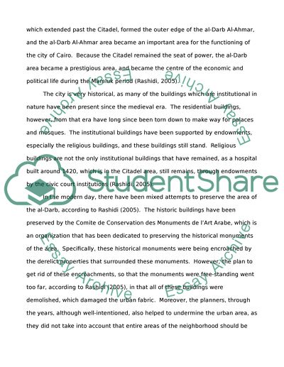 Urban renewal in the al-Darb al-Ahmar District of the Cairo