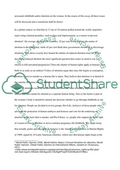 Should Induced Abortion Be Prohibited To Protect Fetus Human Rights