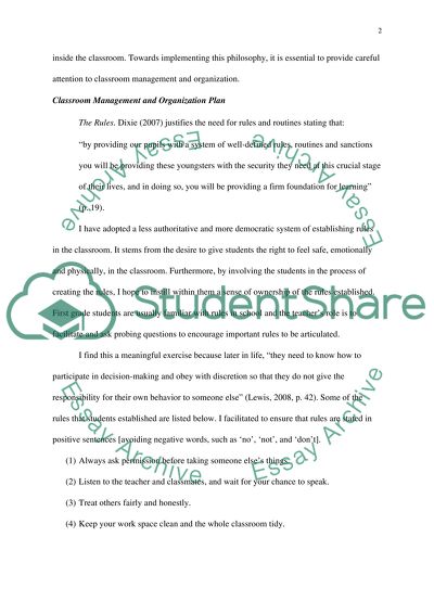 Comprehensive Classroom and Organization Plan