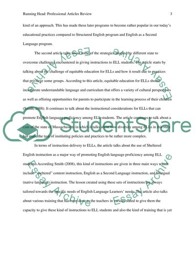 Professional Articles Review