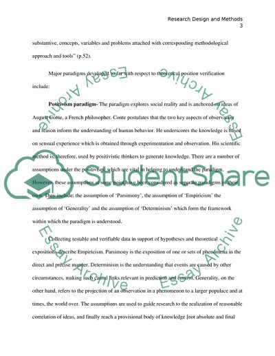 Research Design and Methods