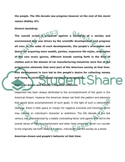 The real meaning and its impact of characters symbols in the Great Gatsby