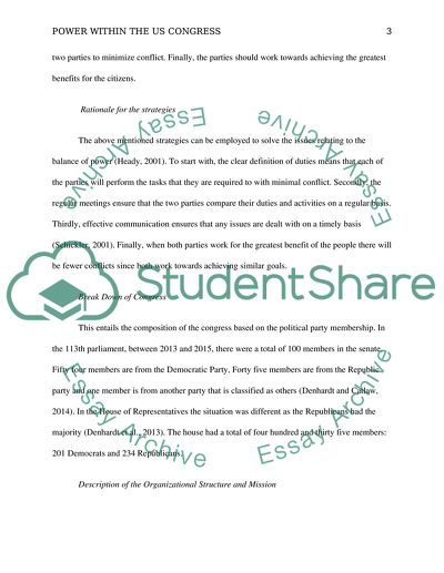 Power within the United States congress