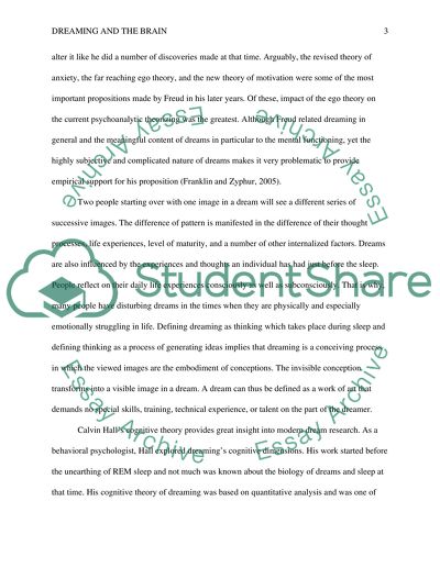 Dreaming and the Brain