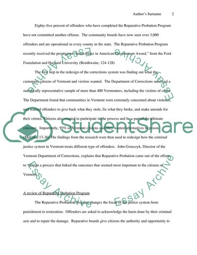 The Reparative Probation Program