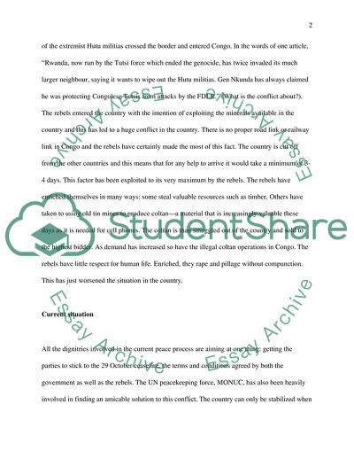 Action Memorandum on Congo