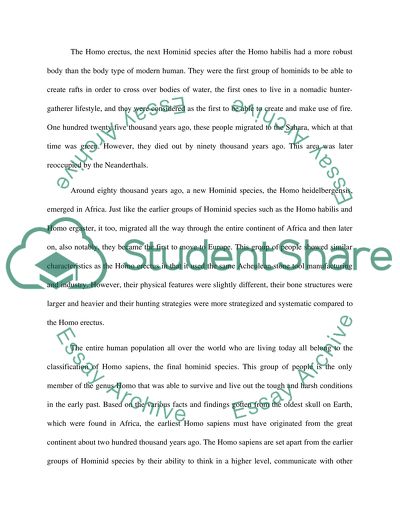First Migration of Humans
