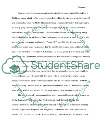 Good Man Is Hard To Find By Flannery OConnor