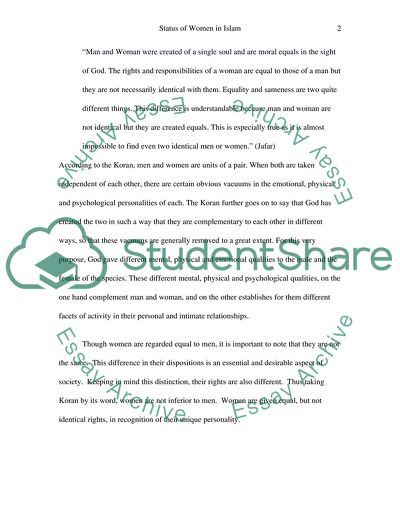 The Status of Women in Islam