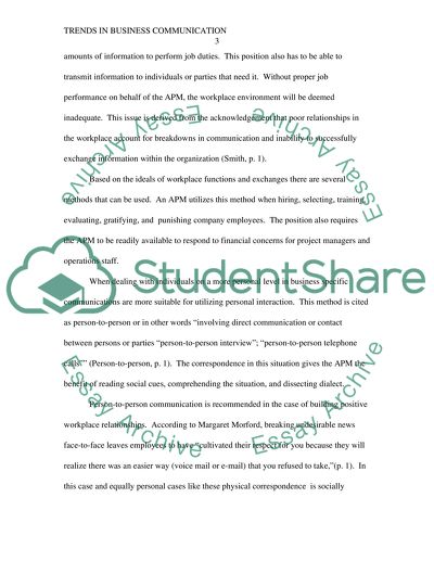 Business Communication Trends Paper