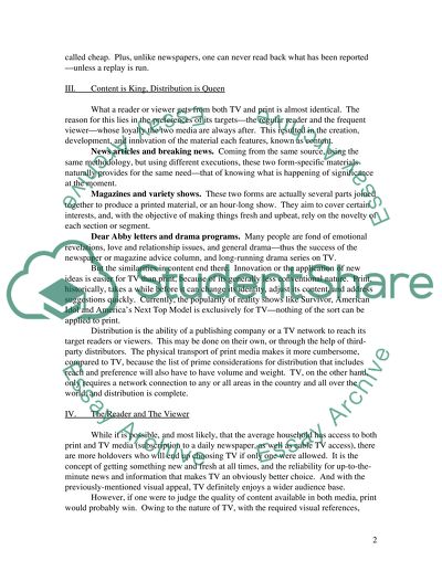 print media introduction essay