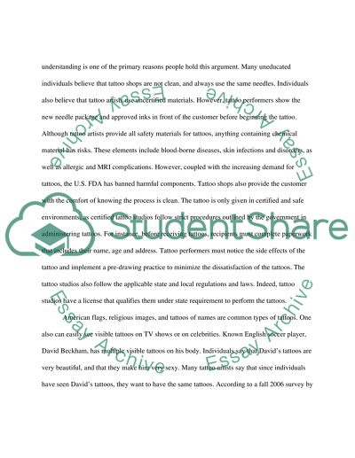 Getting a tattoo is not bad