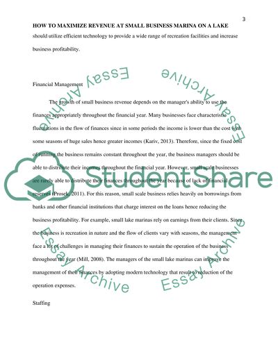 How to maxamize revenue at small business marina on a lake