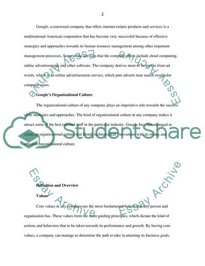 Analysis of Google Human Resources Practises