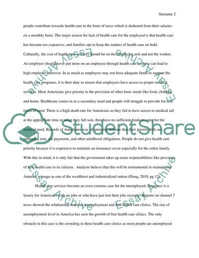 Health Care Provision and Poverty