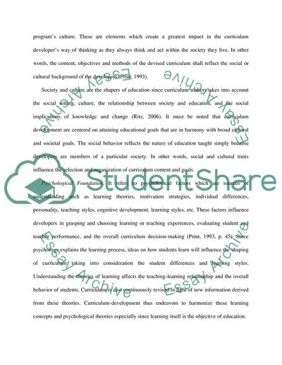 Curriculum Development