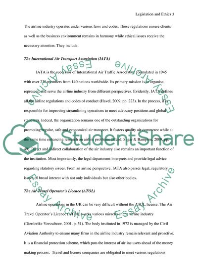 Legislation and Ethics for a More Responsible Airlines
