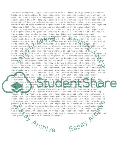 Mergers and acquisitions: DaymlerChrysler case