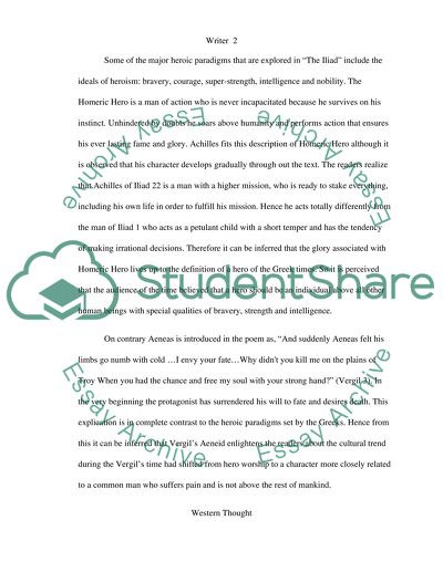 Heroic Paradigms from Iliad to Aeneid