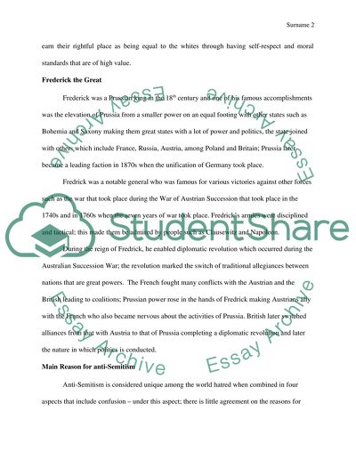 Martin Luther and Reformation, Frederick the Great, Anti-Semitism