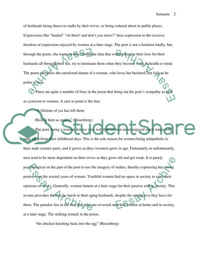 Poetry Explication of The Silence of Women