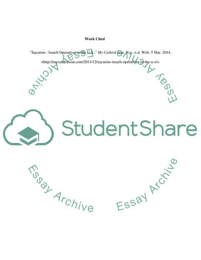 Sayanim - Israeli Operatives in the U.S