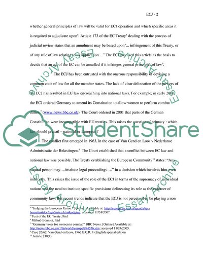 The Treaty Provisions Between European Union and European Court