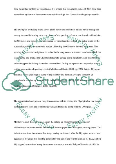 The Impact of Olympic on Host Country