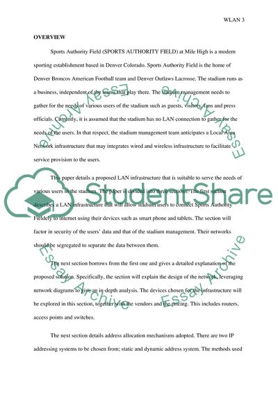 A Network Solution for Sports Authority Field