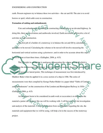 Constructing a motorway (civil engineering project)