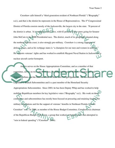 Profile of a Member of Congress