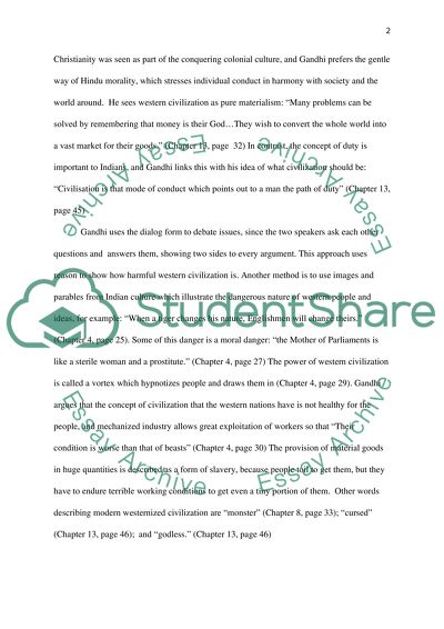 Gandhis view on western civilization