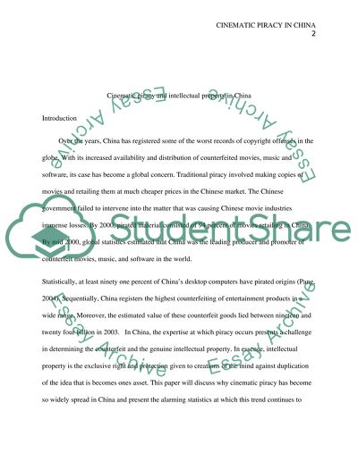 Cinematic Piracy in China