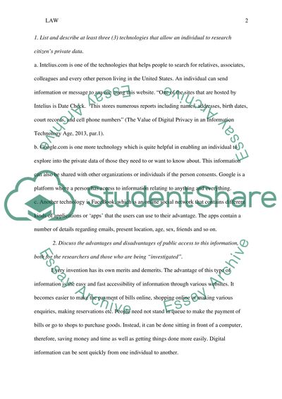 The Value of Digital Privacy in an Information Technology Age