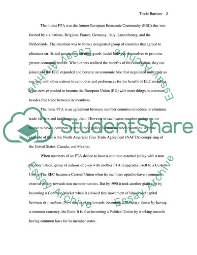 Trade Barriers in International Trade