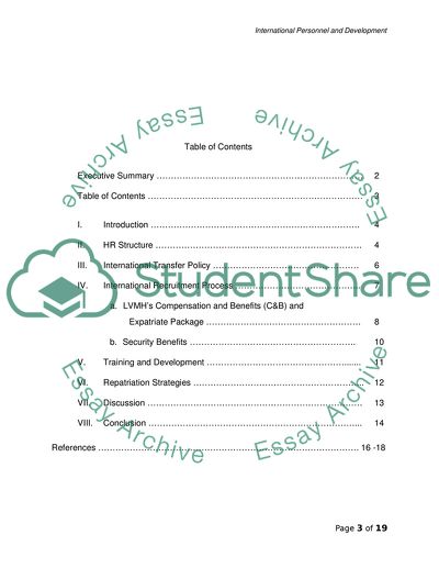 International personnel and development