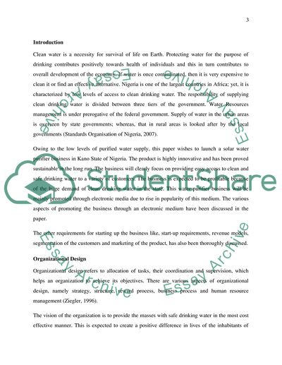 Clean Water as a Fundamental Need the Whole World