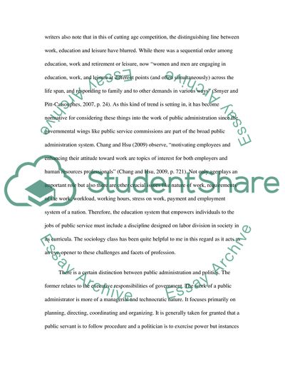 Public Administration Policy and Education in the Workplace