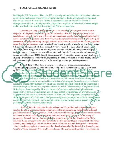 Information Systems Management: Boeing 787