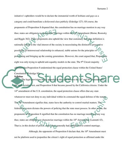 Justice Opinion on Hollingsworth v Perry