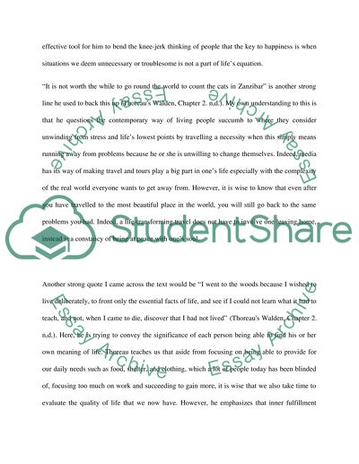 Analysis from walden