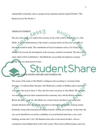 Economy of Abu Dhabi