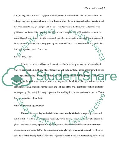 Right Brain vs Left Brain Learning
