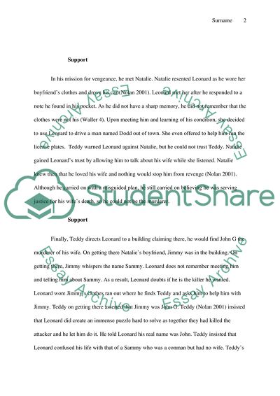 The Film Memento by Christopher Nolan